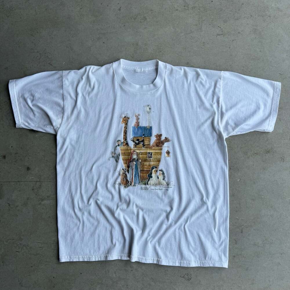 Vintage 90s Noah's Ark Graphic Christian Jesus T-Shirt